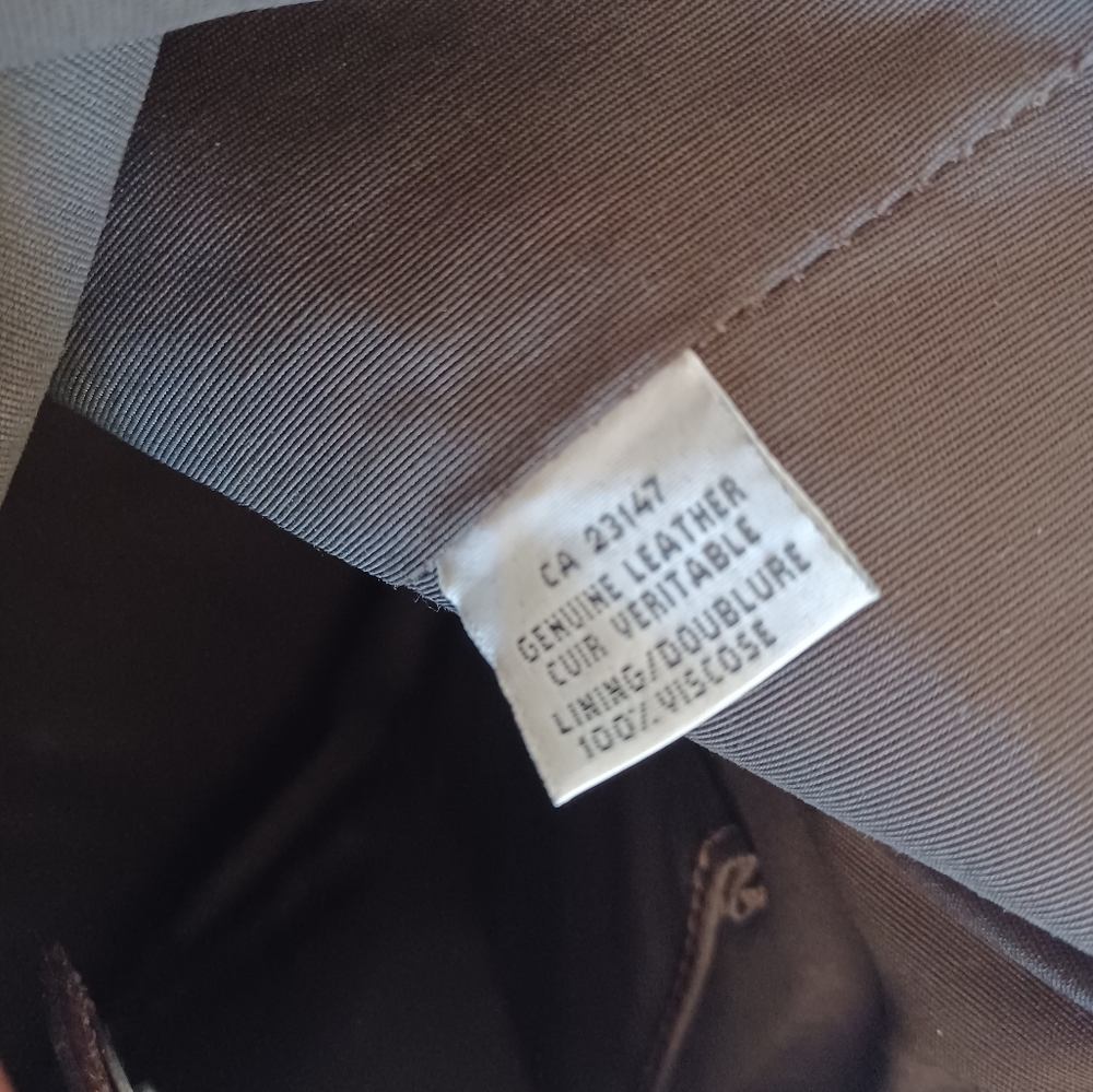 Talbots Brown  Croco Leather Vintage Bag Tote Purse Old Money Y2k - Picture 9 of 9